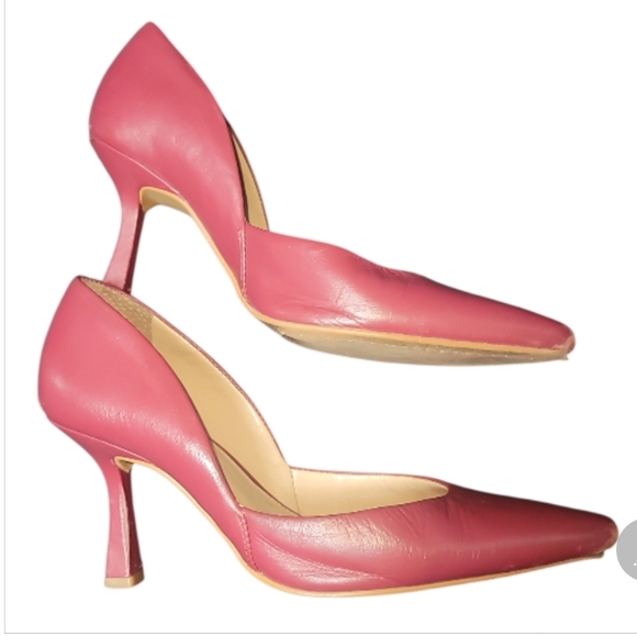 Vince Camuto karala red wine Stiletto Heels Pointed Toe pumps leather 6.5 - Picture 5 of 7